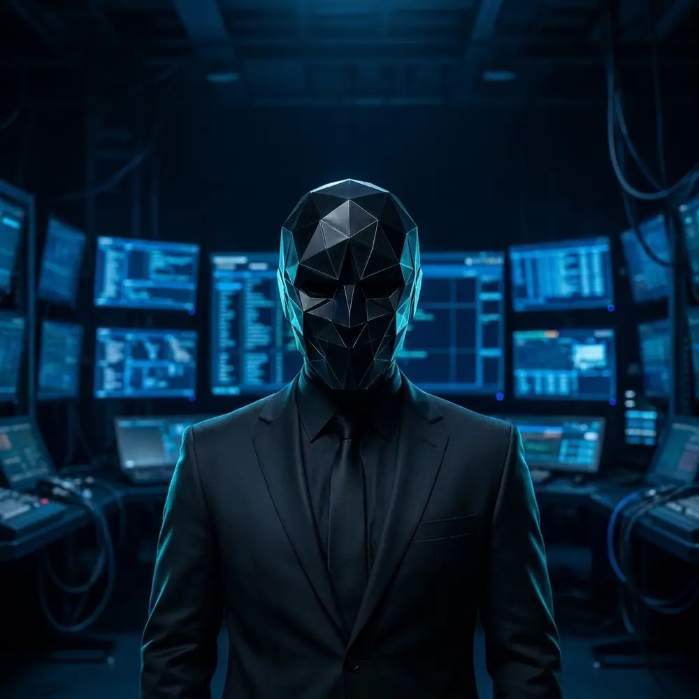 Close portrait of the masked Game Master